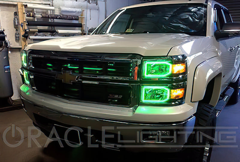Oracle Chevy Silverado 14-15 Halo Kit Non-Projector Style - ColorSHIFT w/o Controller