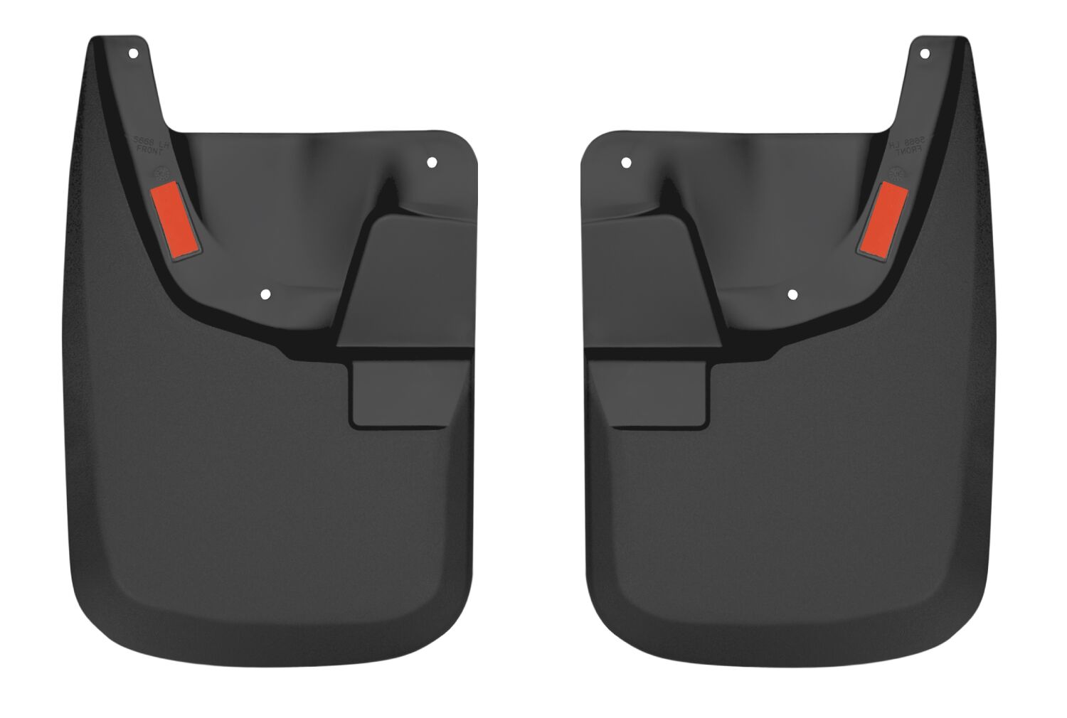 Custom Mud Guards Front Mud Guards For 2011-2016 F-250/F-350 Super Duty Fits models without factory fender flares Husky Liners
