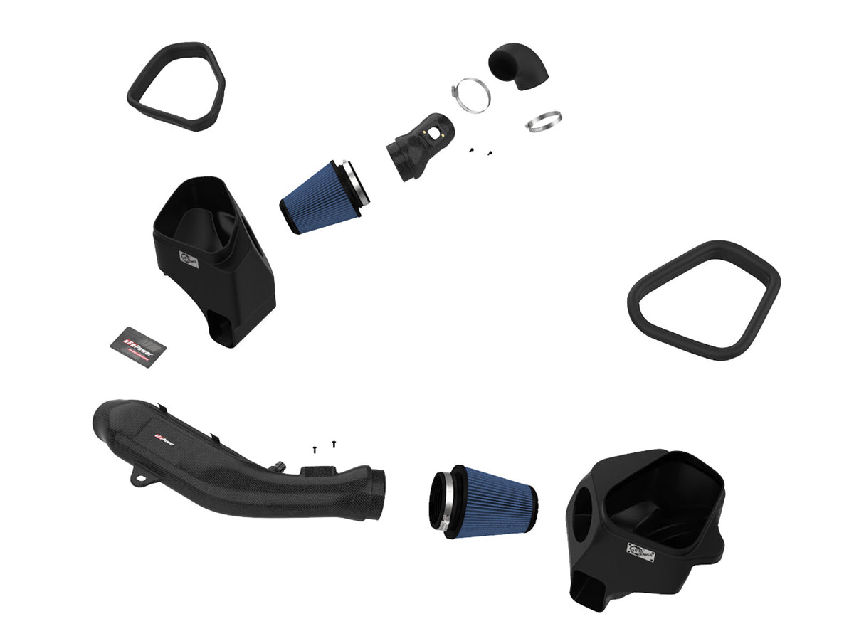 Track Series Carbon Fiber Intake System w/ Pro 5R Filter BMW M2 Competition (F87) 19-21/M3/M4 (F80/82/83) 15-20 L6-3.0L (tt) S55 aFe Power