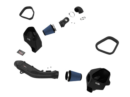 Track Series Carbon Fiber Intake System w/ Pro 5R Filter BMW M2 Competition (F87) 19-21/M3/M4 (F80/82/83) 15-20 L6-3.0L (tt) S55 aFe Power