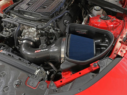 Track Series Carbon Fiber Intake System w/ Pro 5R Filter Chevrolet Camaro ZL1 17-24 V8-6.2L (sc) aFe Power