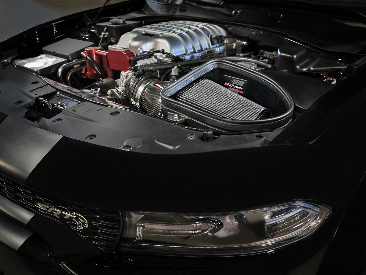 Track Series Carbon Fiber Intake System w/ Pro Dry S Filter Dodge Charger SRT Hellcat Redeye 21-23 V8-6.2L (sc) aFe Power
