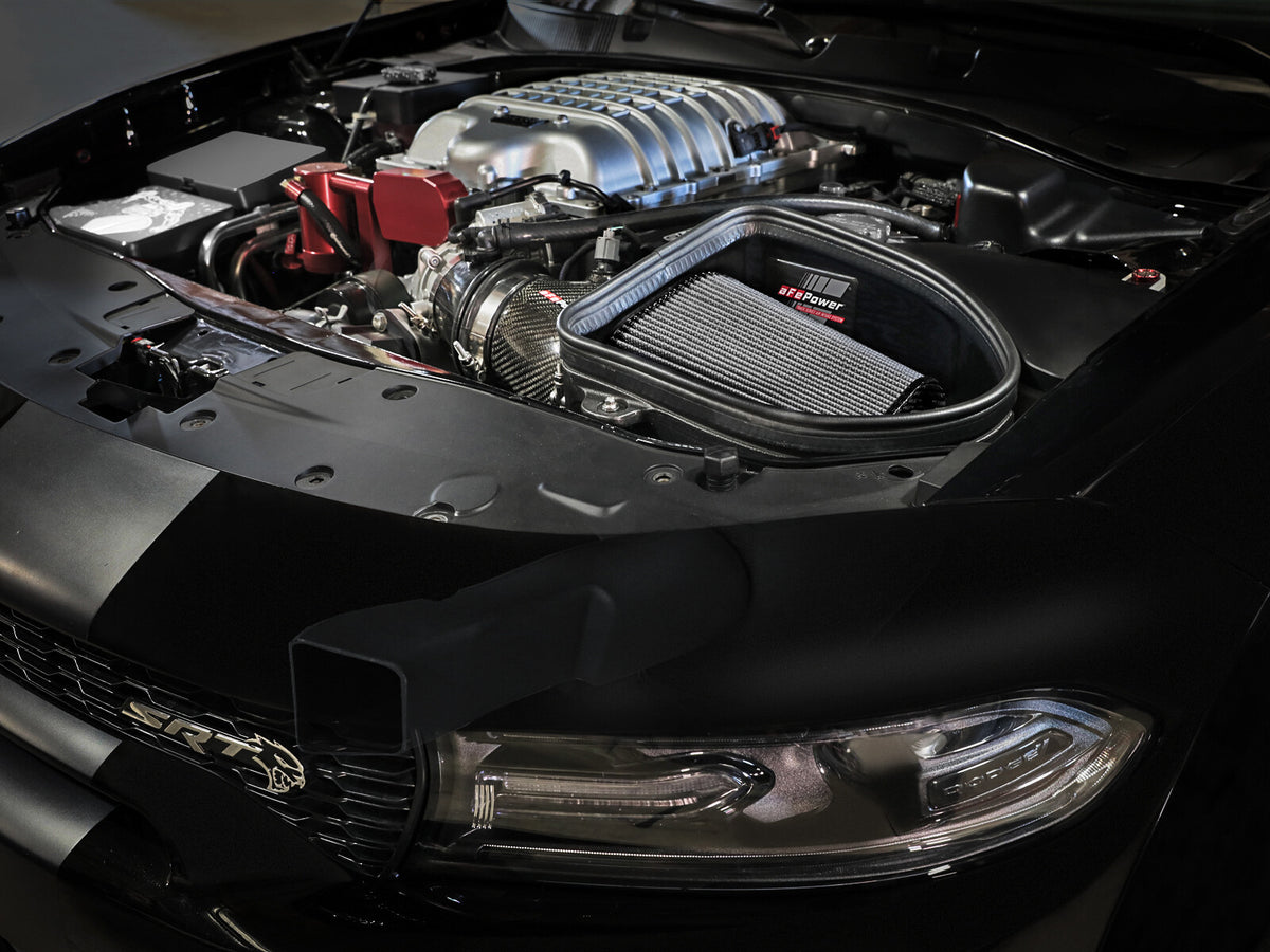 Track Series Carbon Fiber Intake System w/ Pro Dry S Filter Dodge Charger SRT Hellcat Redeye 21-23 V8-6.2L (sc) aFe Power