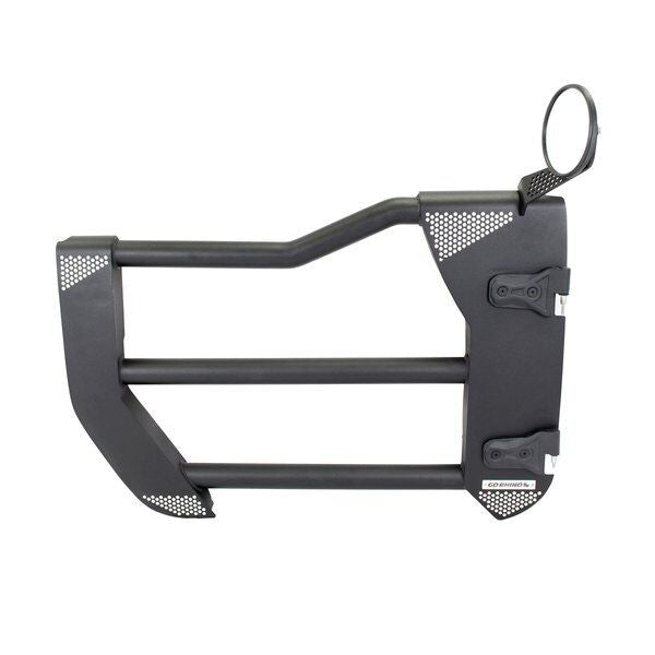 Trailline Tube Door Front Textured Black For 2007-2018 Jeep Wrangler JK Go Rhino