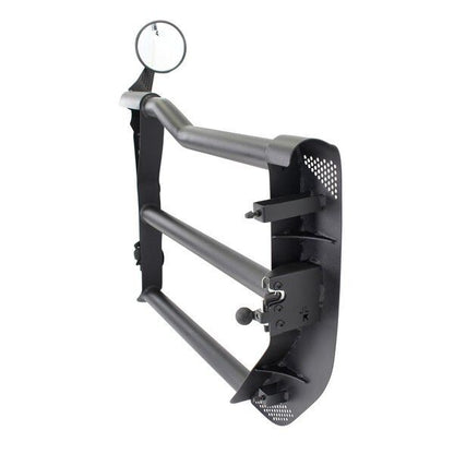 Trailline Tube Door Front Textured Black 2018-2026 Jeep Wrangler JL 2020-2025 Jeep Gladiator Go Rhino