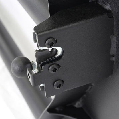 Trailline Tube Door Front Textured Black 2018-2026 Jeep Wrangler JL 2020-2025 Jeep Gladiator Go Rhino