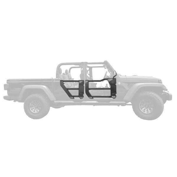 Trailline Tube Door Rear Textured Black 2018-2026 Jeep Wrangler JL 2020-2025 Jeep Gladiator Go Rhino