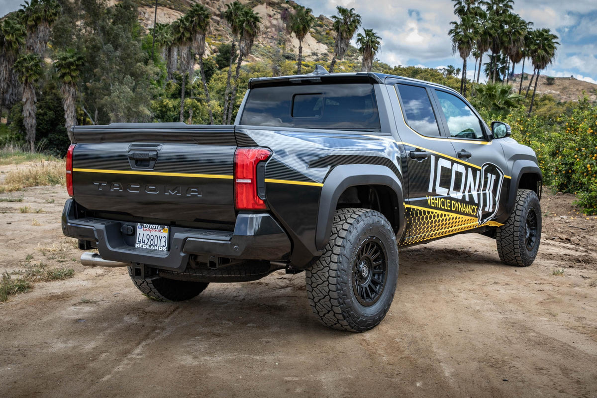2024-2025 Toyota Tacoma 0-1 Inch Lift Rear V.S. 2.5 Aluminum Series Shock Absorbers Remote Reservoir W/ CDEV Pair Icon Vehicle Dynamics
