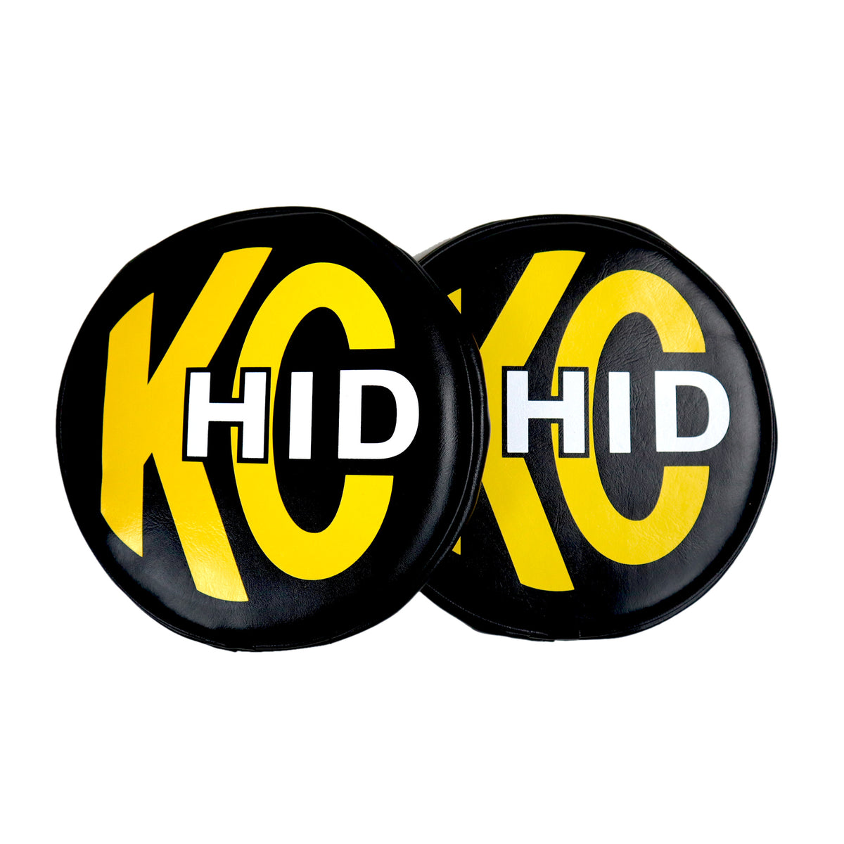 Head Light Cover 8 Inch KC Vinyl HID Black/Yellow Pair KC HiLiTES