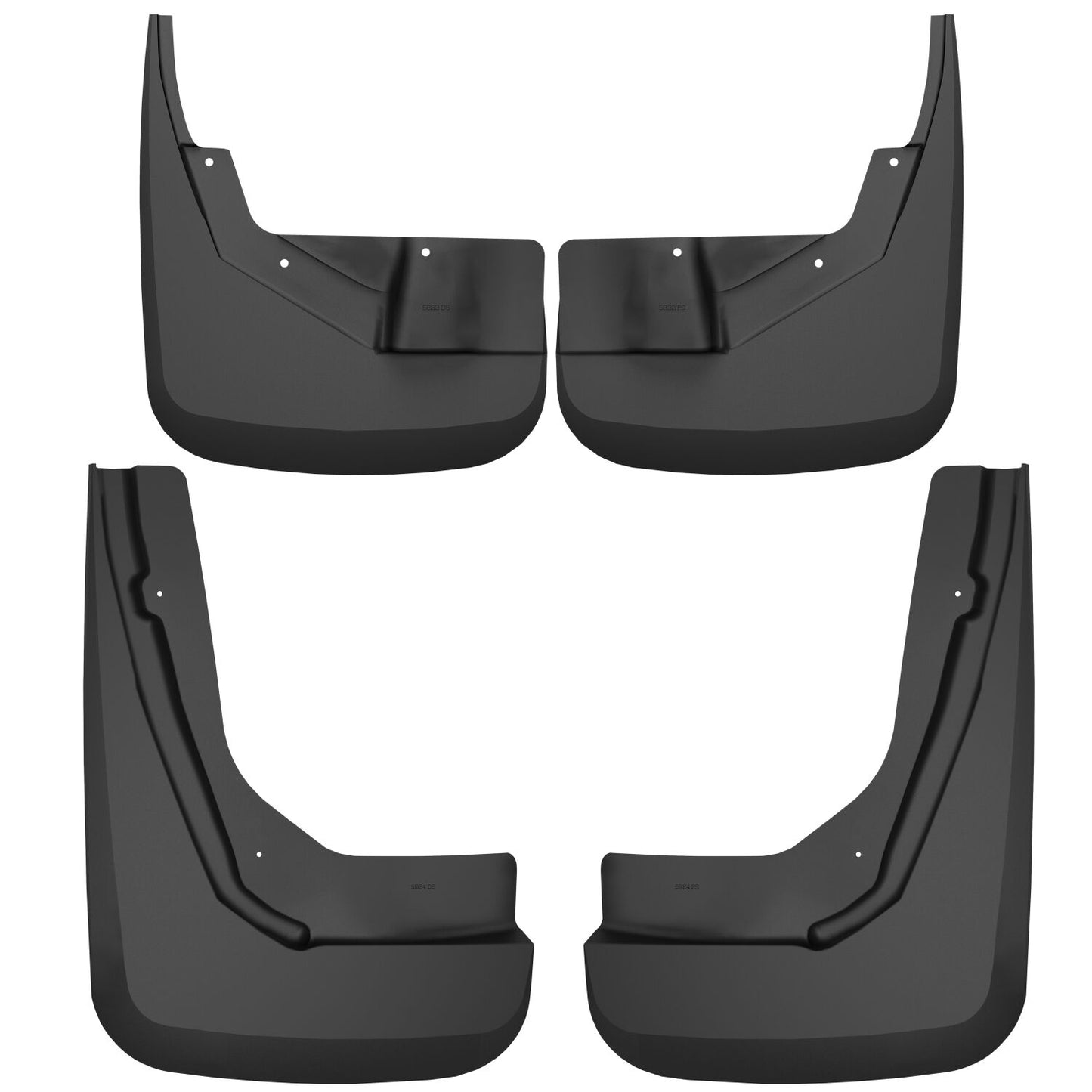 Custom Mud Guards Front and Rear Mud Guard Set For 2021-2025 Suburban, Tahoe, Yukon XL has power deploying running boards Husky Liners