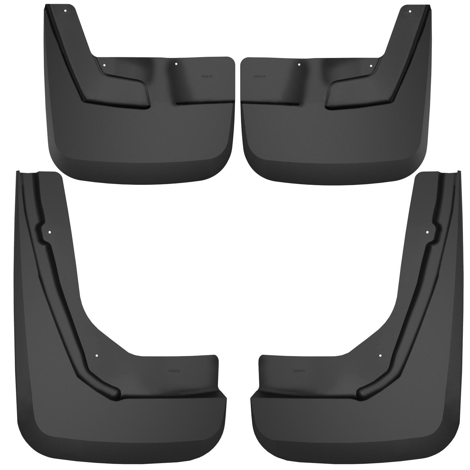 Custom Mud Guards Front and Rear Mud Guard Set For 2021-2025 Suburban, Tahoe, Yukon XL does not have power deploying running boards Husky Liners