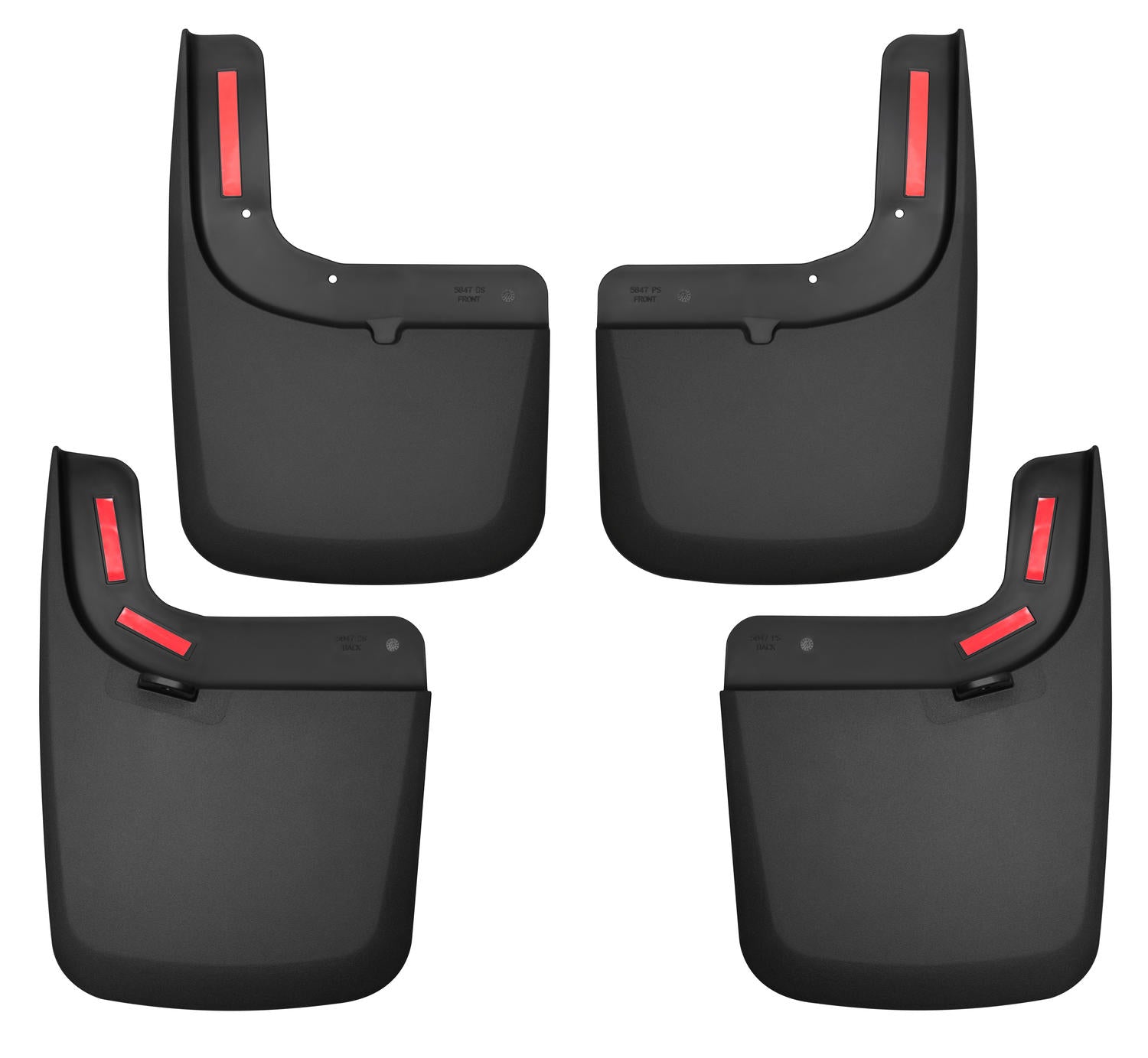 Custom Mud Guards Front and Rear Mud Guard Set For 2017-2022 F-250/F-350 Super Duty Husky Liners