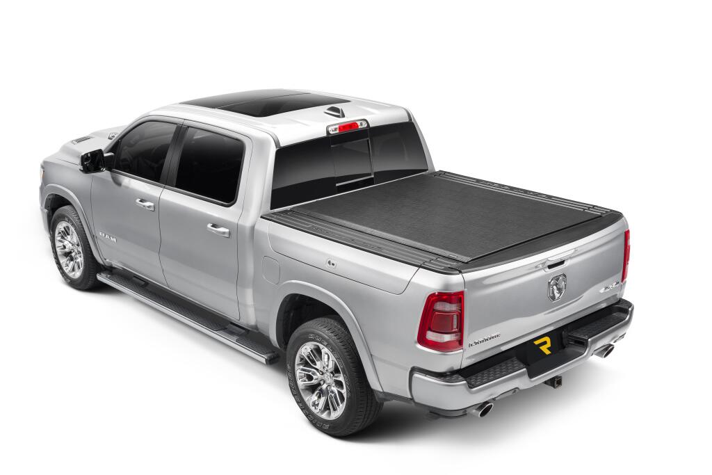 Lo Pro Tonneau Cover Black Black 2019-2027 (New Body Style) Ram 5 Foot 7 Inch Bed with RamBox with or without Multifunction Tailgate Truxedo