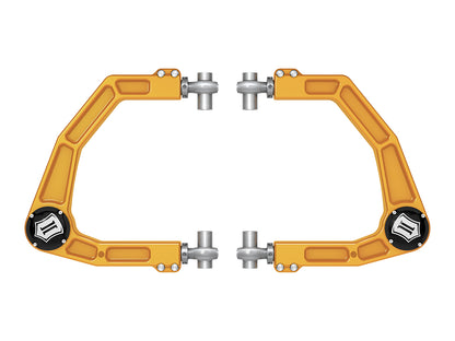 2024-2025 Toyota Tacoma/2024-2025 Toyota Land Cruiser 250 Series/2024-2025 Lexus GX550/2025 Toyota 4Runner Front Billet Upper Control Arms W/ Delta Joint Pro Gold Anodizing Icon Vehicle Dynamics