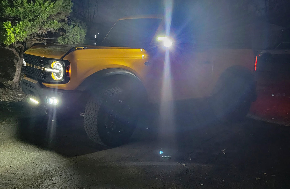 Ford Bronco LED Off-Road Side Mirror Ditch Lights - Amber