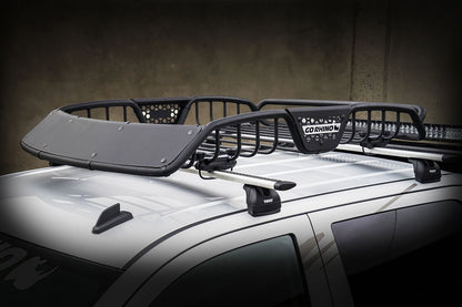SR10 Tubular Steel Roof Rack with Black Fairings Textured Black Go Rhino