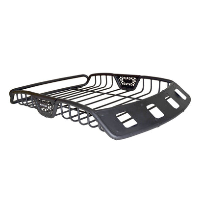 SR40 Tubular Steel Roof Rack With 4x Light Mount Openings 48 Inch Long Textured Black Go Rhino