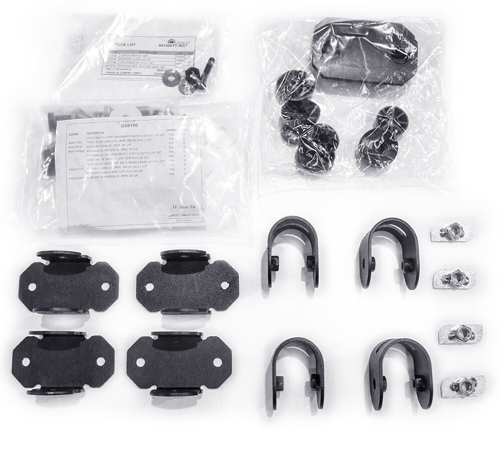 SRM Rack Mounting Kit Adjustable Multi Axis Mount Textured Black Go Rhino