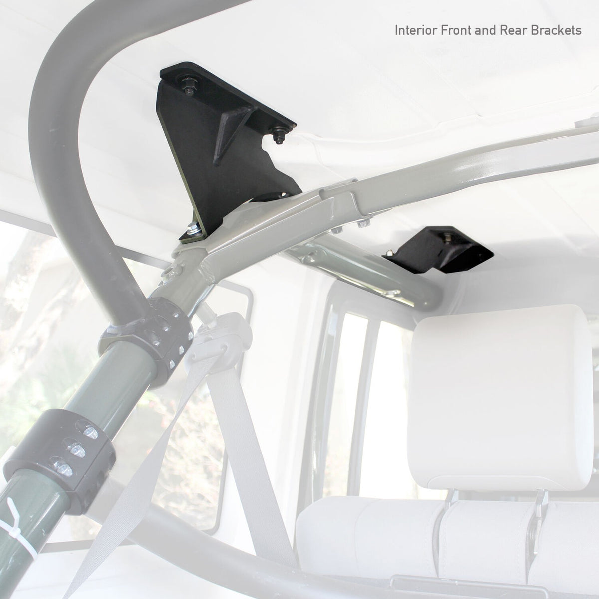 SRM Roll Bar Mounting Kit Jeep JK Mount Textured Black For 2007-2018 Jeep Wrangler JK Go Rhino
