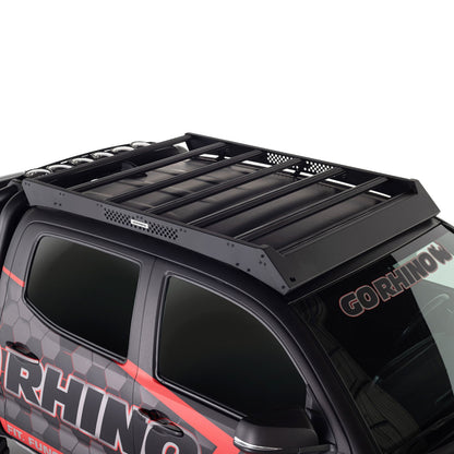 Ceros Low Profile Roof Rack Textured Black 2016-2023 Toyota Tacoma Go Rhino