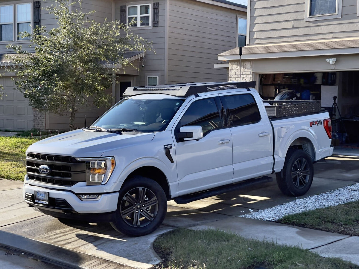 Ceros Low Profile Roof Rack Textured Black 2015-2026 Ford F-150 Go Rhino