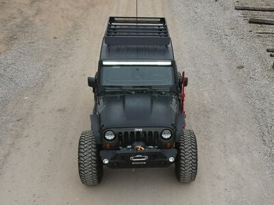 SRM400 Fabricated Customizable Steel Basket Roof Rack Textured Black Go Rhino