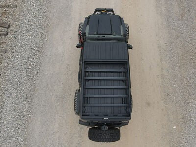 SRM400 68 Inch Fabricated Customizable Steel Basket Roof Rack Textured Black Go Rhino