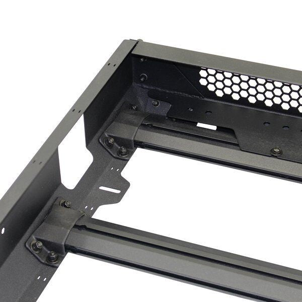 SRM400 68 Inch Fabricated Customizable Steel Basket Roof Rack Textured Black Go Rhino