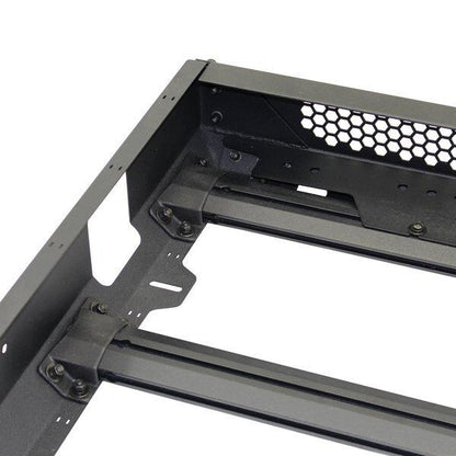 SRM400 68 Inch Fabricated Customizable Steel Basket Roof Rack Textured Black Go Rhino