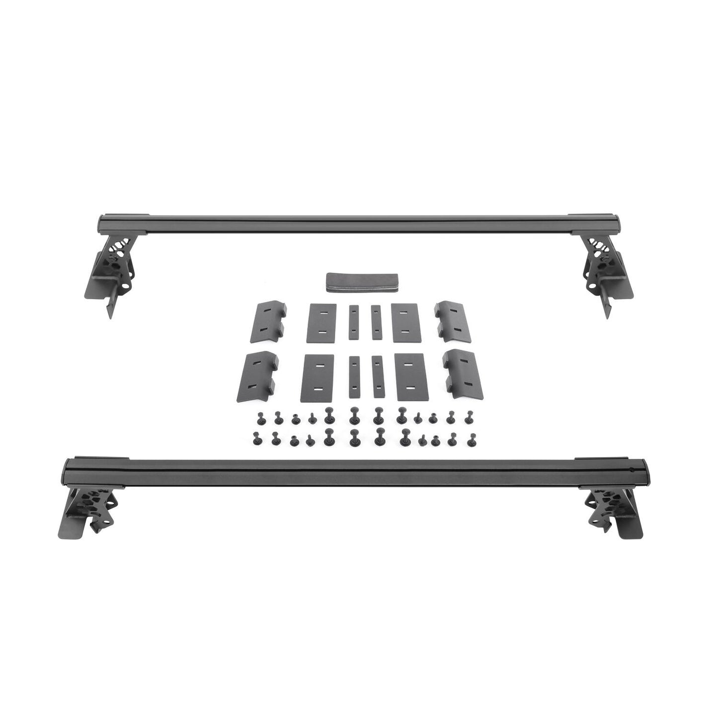 XRS Cross Bars Truck Bed Rail Kit for Mid Sized Trucks without Tonneau Covers Textured Black 2005-2026 Nissan Frontier 2015-2026 Colorado/Canyon 2016-2026 Toyota Tacoma Go Rhino