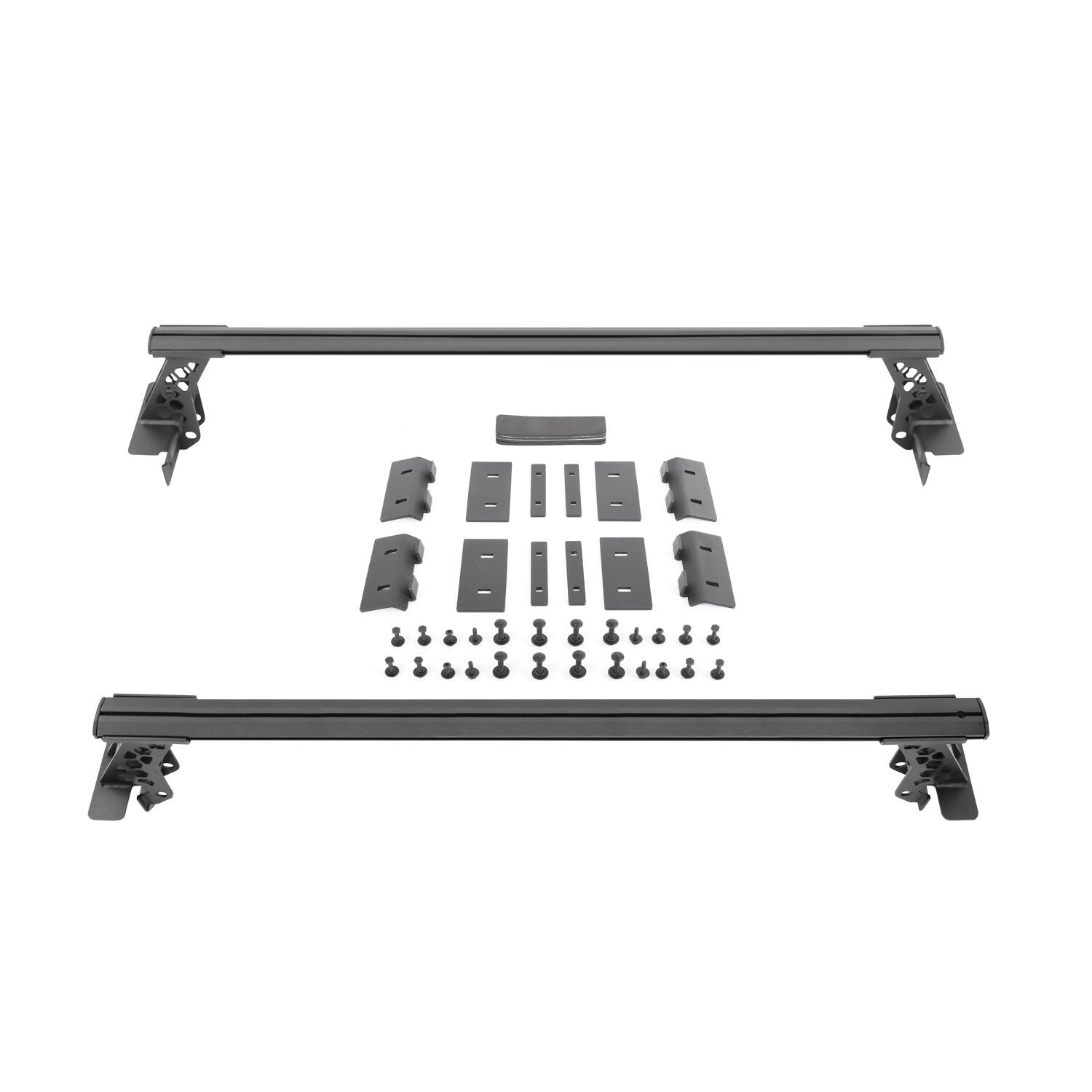 XRS Cross Bars Truck Bed Rail Kit for Mid Sized Trucks without Tonneau Covers Textured Black 2005-2026 Nissan Frontier 2015-2026 Colorado/Canyon 2016-2026 Toyota Tacoma Go Rhino