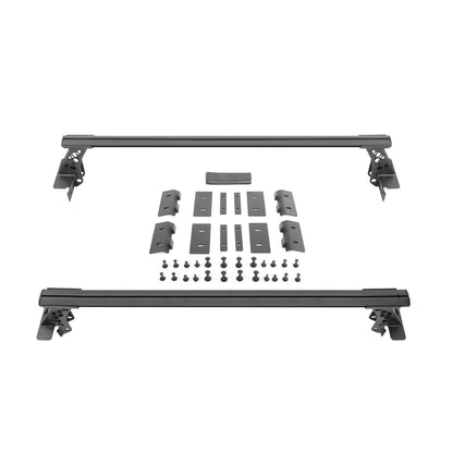 XRS Cross Bars Truck Bed Rail Kit for Mid Sized Trucks without Tonneau Covers Textured Black 2005-2026 Nissan Frontier 2015-2026 Colorado/Canyon 2016-2026 Toyota Tacoma Go Rhino