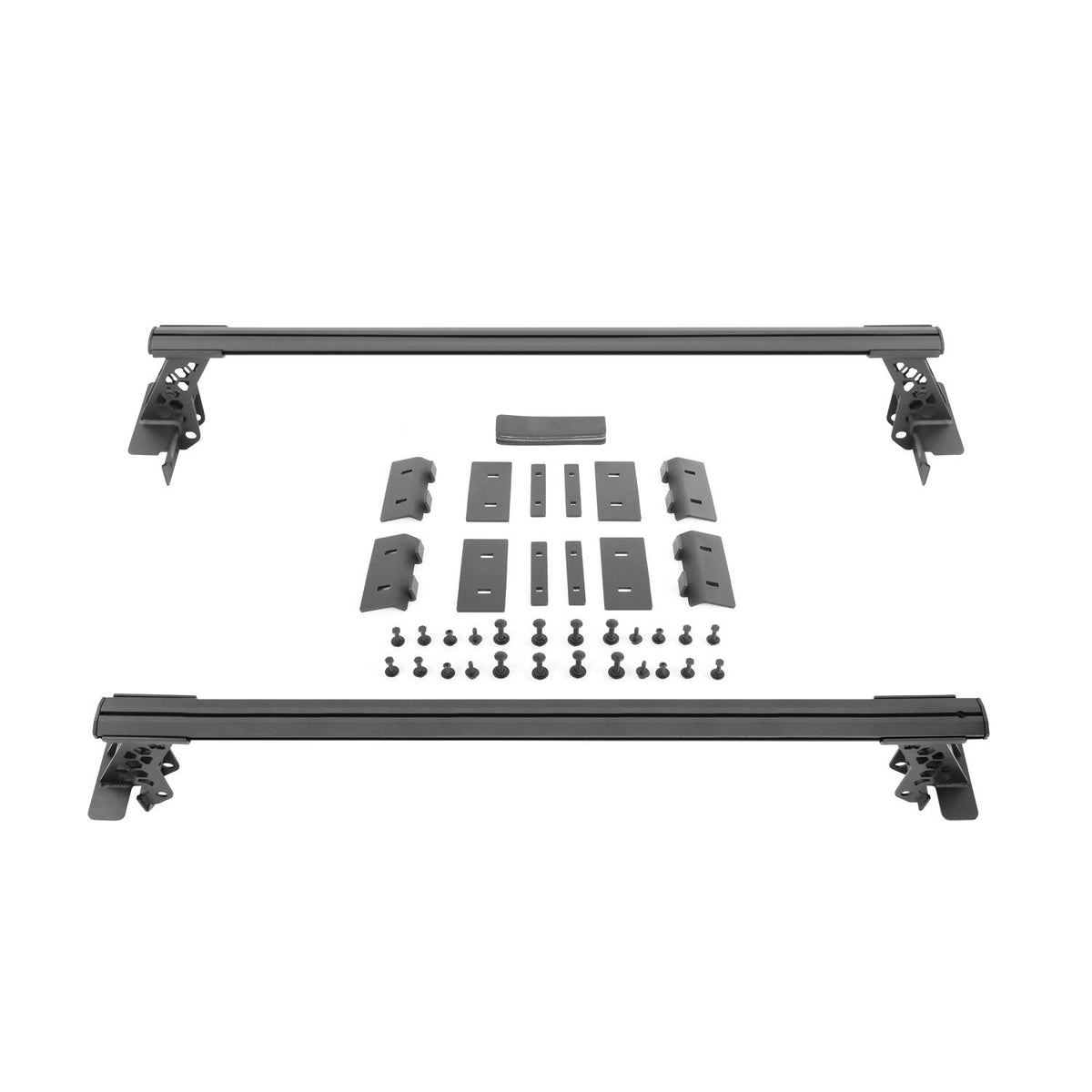 XRS Cross Bars Truck Bed Rail Kit for Mid Sized Trucks without Tonneau Covers Textured Black 2005-2026 Nissan Frontier 2015-2026 Colorado/Canyon 2016-2026 Toyota Tacoma Go Rhino