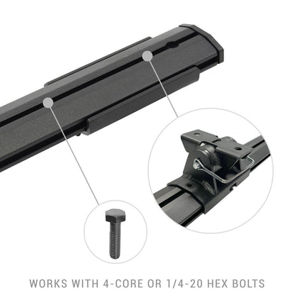 XRS Cross Bars Truck Bed Rail Kit for Mid Sized Trucks without Tonneau Covers Textured Black 2005-2026 Nissan Frontier 2015-2026 Colorado/Canyon 2016-2026 Toyota Tacoma Go Rhino