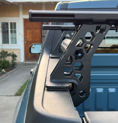 XRS Cross Bars Truck Bed Rail Kit for Mid Sized Trucks without Tonneau Covers Textured Black 2005-2026 Nissan Frontier 2015-2026 Colorado/Canyon 2016-2026 Toyota Tacoma Go Rhino