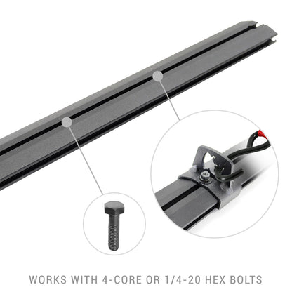 XRS Cross Bars 49 3/4 Inch Side Rail Accessory Kit Textured Black Go Rhino