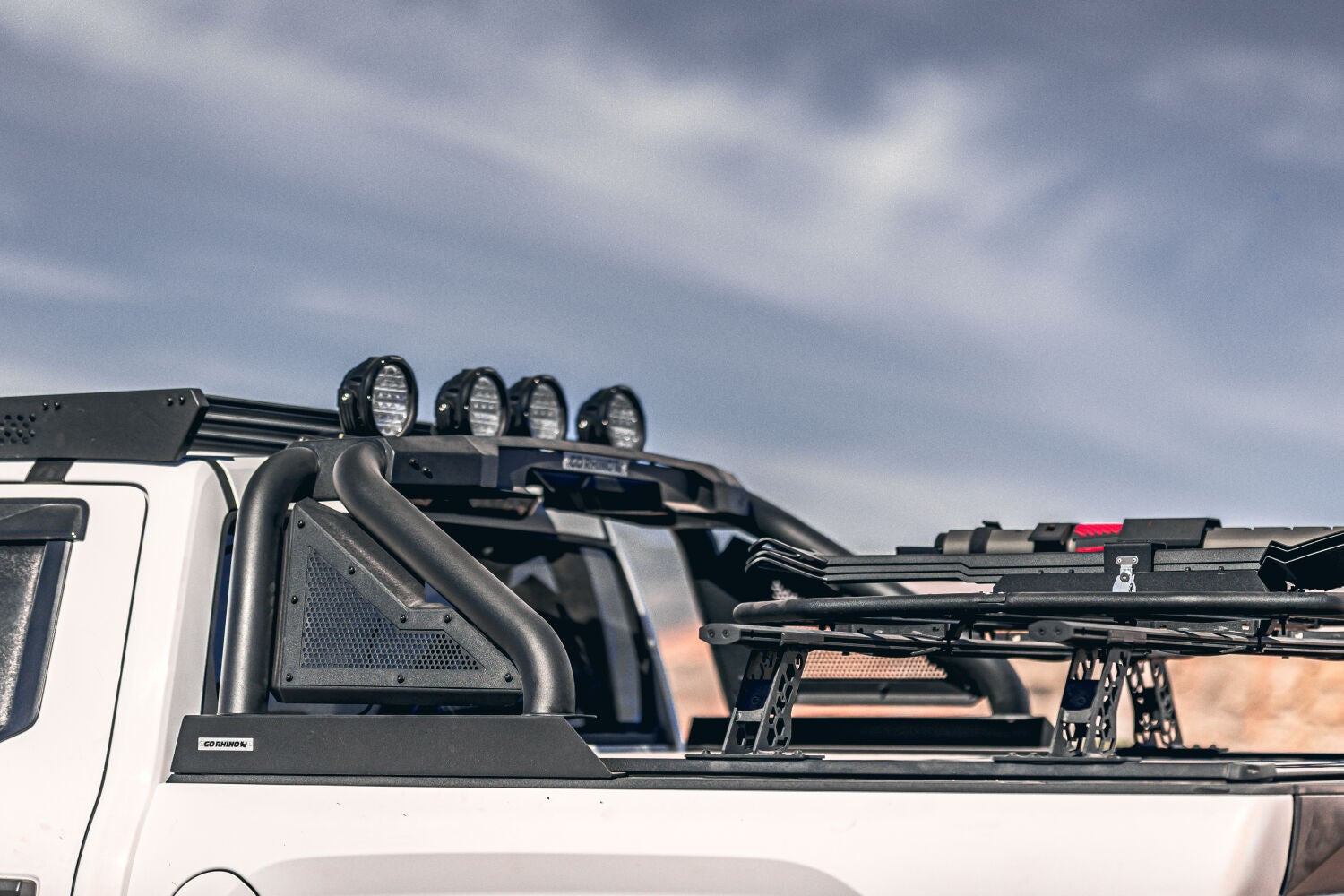 XRS Cross Bars Bed Rail Kit for Full/Mid Sized Trucks W/Tonneau Cover T Tracks Textured Black 2006-2026 Nissan Frontier 2016-2026 Toyota Tacoma 2017-2026 Ford F-250/F-350 Go Rhino