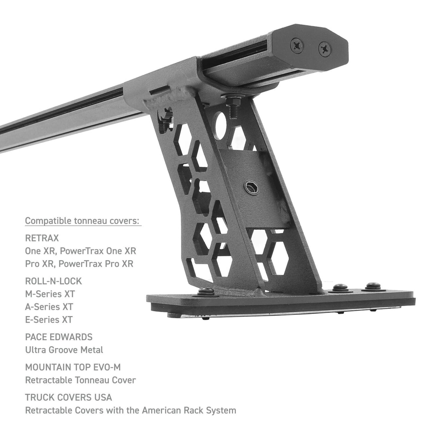 XRS Cross Bars Bed Rail Kit for Full/Mid Sized Trucks W/Tonneau Cover T Tracks Textured Black 2006-2026 Nissan Frontier 2016-2026 Toyota Tacoma 2017-2026 Ford F-250/F-350 Go Rhino