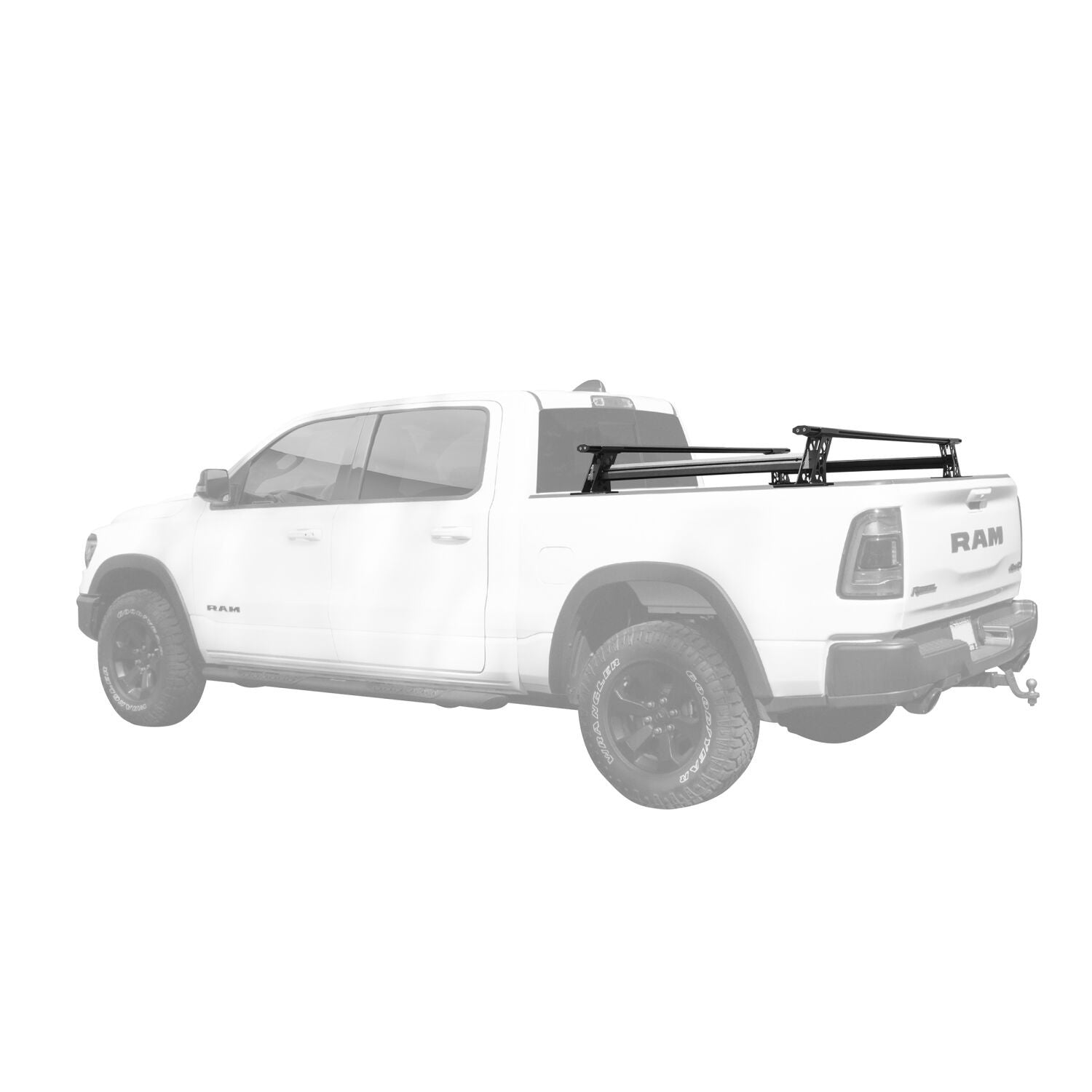 XRS Cross Bars Bed Rail Kit for Full/Mid Sized Trucks W/Tonneau Cover T Tracks Textured Black 2006-2026 Nissan Frontier 2016-2026 Toyota Tacoma 2017-2026 Ford F-250/F-350 Go Rhino
