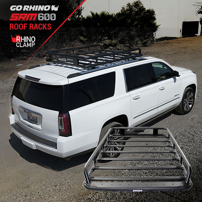 SRM600 Tubular Basket Style Roof Rack Textured Black Go Rhino