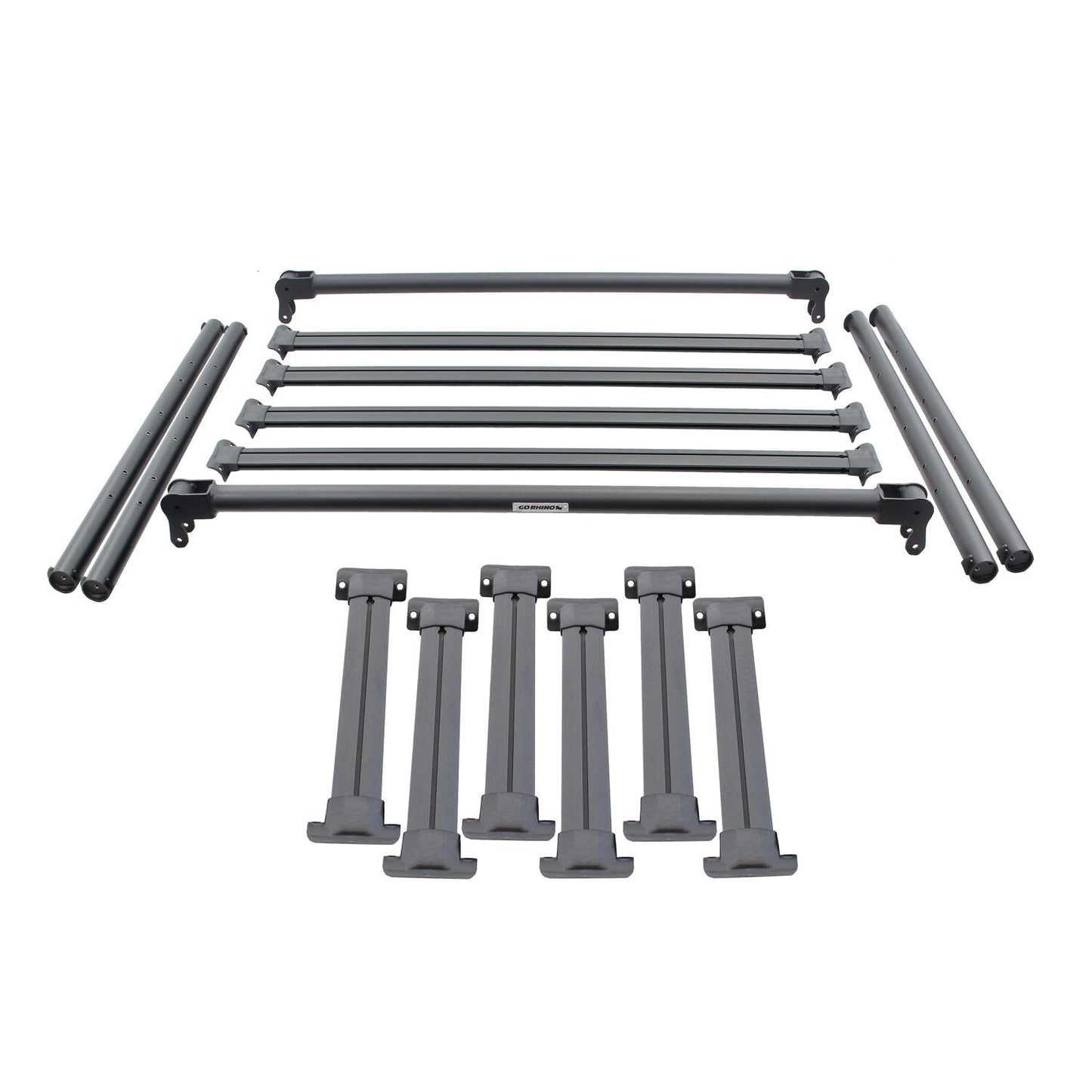 5950000T 02 XRS Overland Xtreme Rack Box 2 Only Textured Black 2020-2025 Jeep Gladiator Go Rhino