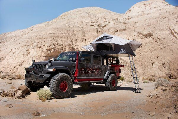 XRS Overland Xtreme Rack Jeep Gladiator JT Textured Black 2020-2025 Jeep Gladiator Go Rhino