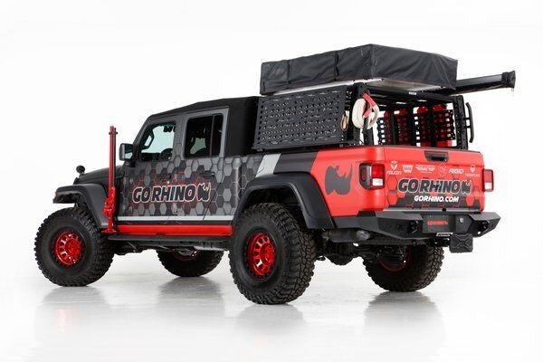 XRS Overland Xtreme Rack Jeep Gladiator JT Textured Black 2020-2025 Jeep Gladiator Go Rhino