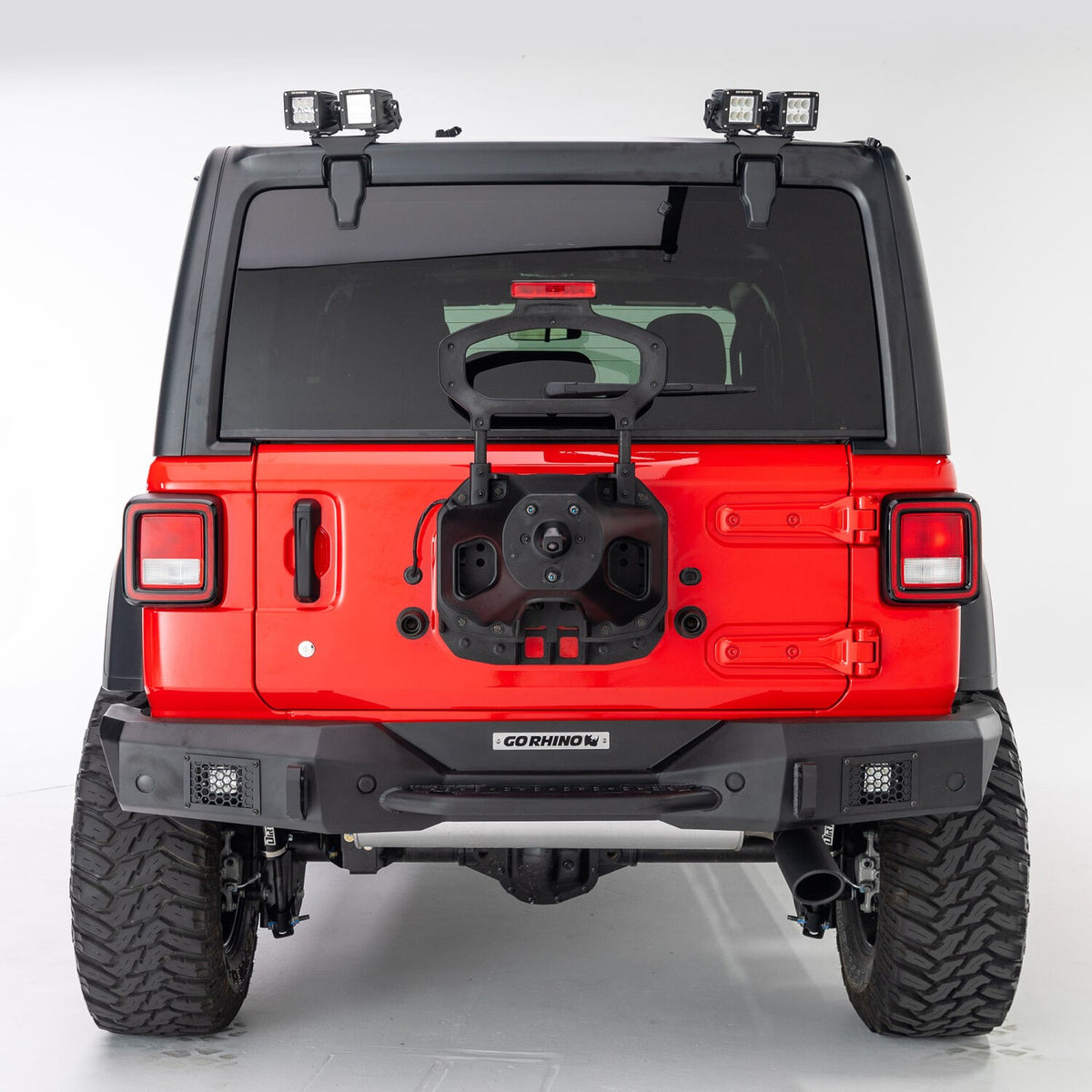 XE Hard Top Light Mount for two 3 Inch x 3 Inch LED Cube Lights Textured Black 2018-2026 Jeep Wrangler JL 2020-2025 Jeep Gladiator Go Rhino