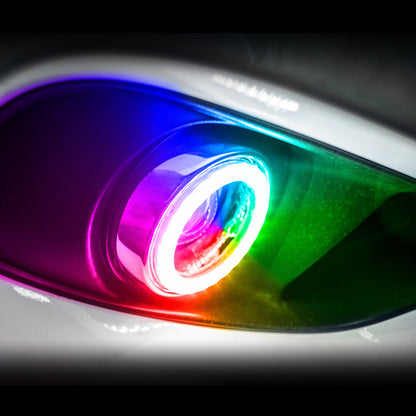 Oracle Dodge Dart 13-16 WP LED Projector Fog Halo Kit - ColorSHIFT