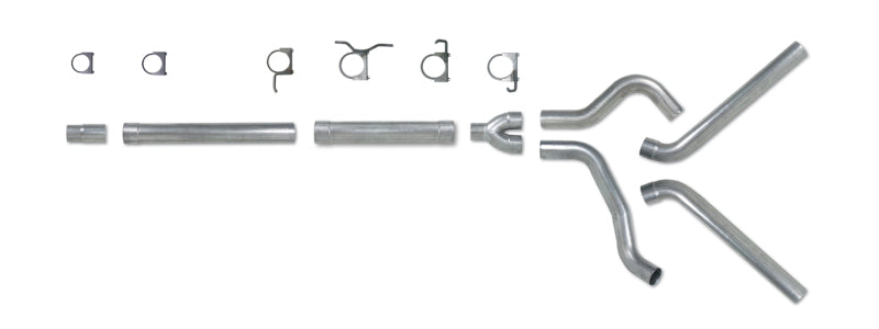 Diamond Eye KIT 4in Catback MFLR RPLCMENT PIPE DUAL AL: 94-97 FORD 7.3L F250/F350 PWRSTROKE