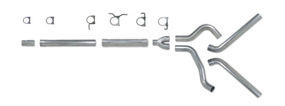 Diamond Eye KIT 4in Catback MFLR RPLCMENT PIPE DUAL AL: 94-97 FORD 7.3L F250/F350 PWRSTROKE
