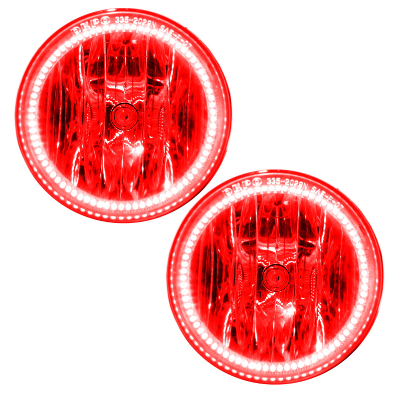 Oracle 10-12 Ford Mustang LED Fog Light Halo Kit - Shelby/Roush Fogs - Red