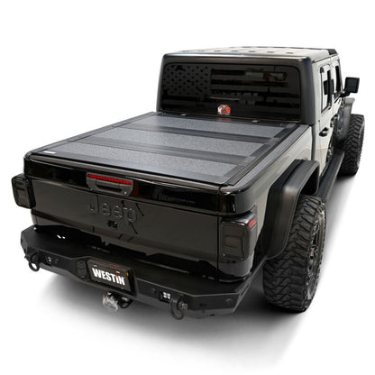 Westin 20-26 Jeep Gladiator JT 4WD 5ft. Bed Hard Tri-Fold Tonneau Cover - Black
