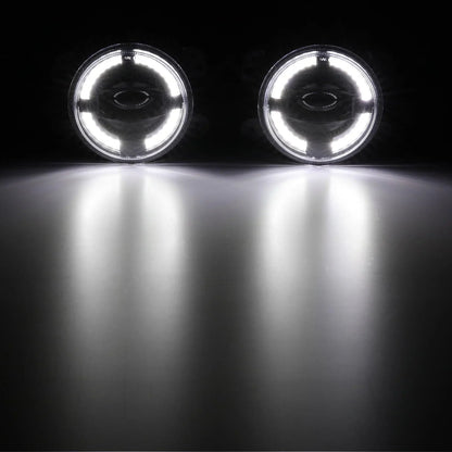 (2pcs/set) 4" 60W LED Fog Lights with White Halo Ring DRL for Jeep Wrangler JK/ Jeep Grand Cherokee/ Dodge